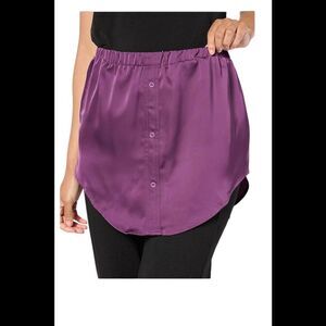 by Stacy London Women's Addable Shirt Skirt Grape - Petite